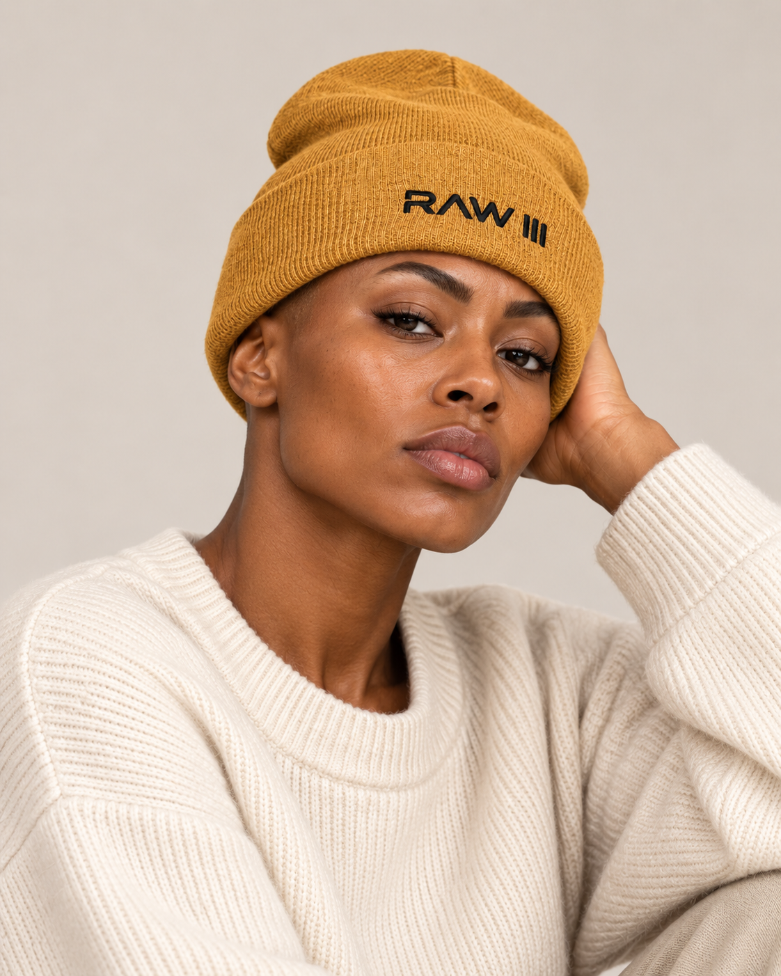 RAW III Embroidered Cuffed Beanie