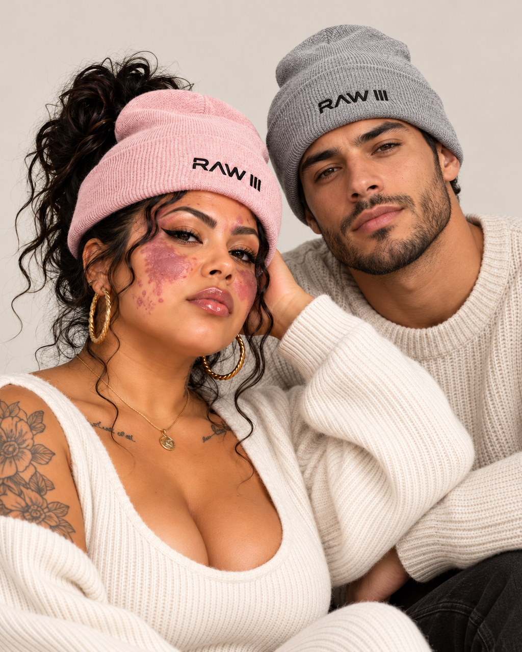 RAW III Embroidered Cuffed Beanie